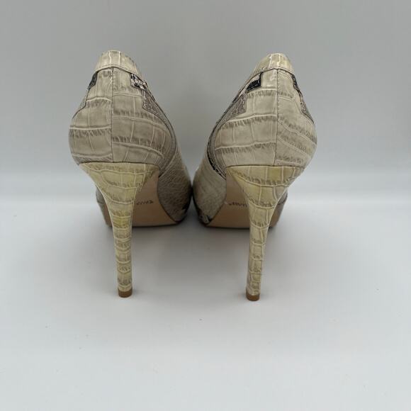 WHITE HOUSE BLACK MARKET, Patent Leather Snake Print Pumps, 4.25", 8.5 - Picture 5 of 7